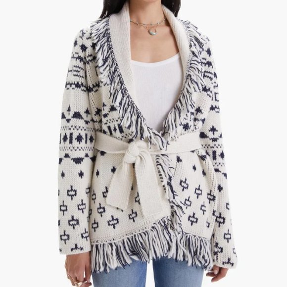 MOTHER The Belted Short Cardigan in Mother Size Large - Picture 1 of 2